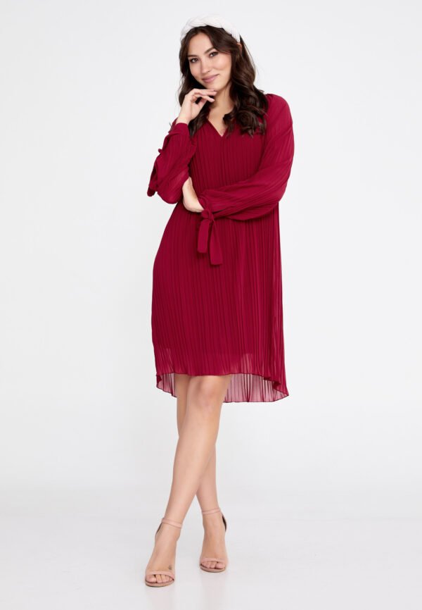 Long Sleeve Mirs Chitton Column Regular Burgundy Casus Oresa - Image 4