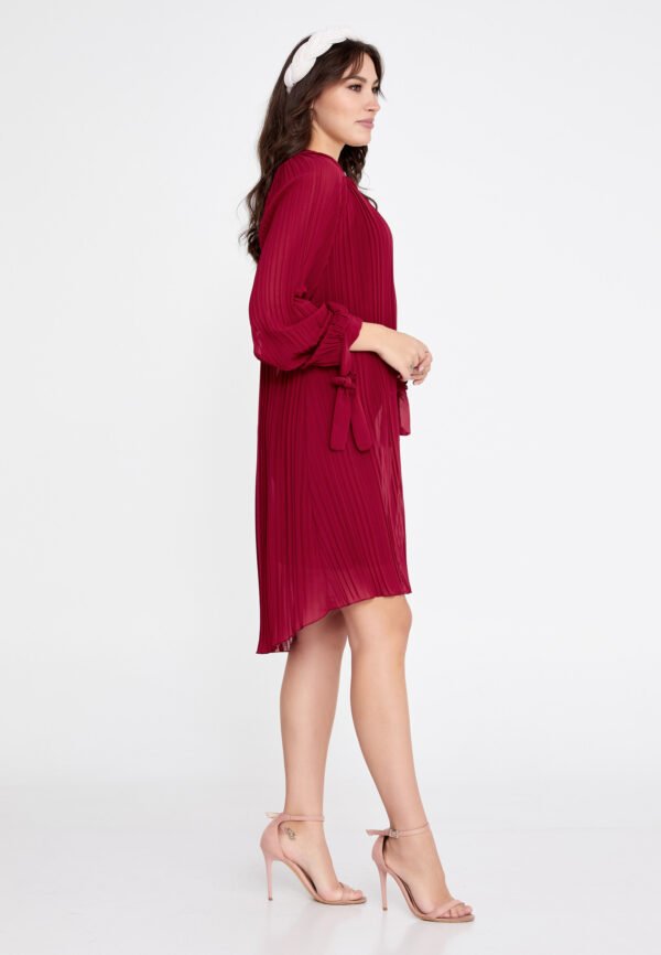 Long Sleeve Mirs Chitton Column Regular Burgundy Casus Oresa - Image 2