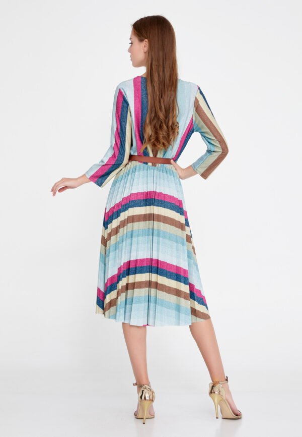 Mid-Length Midi Lycra Column Regular Multiosior Casual Dress - Image 3