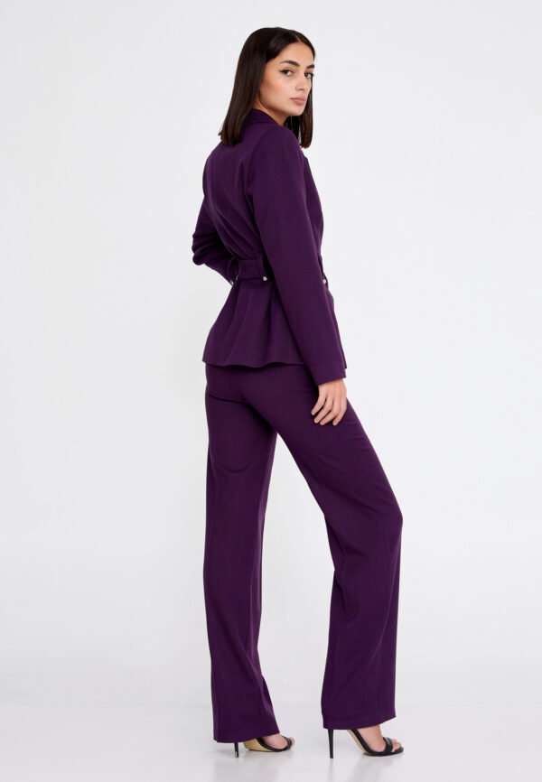 Long Sleeve Regular Purple Suit - Image 3