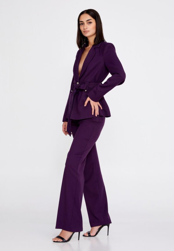 Long Sleeve Regular Purple Suit - Image 2