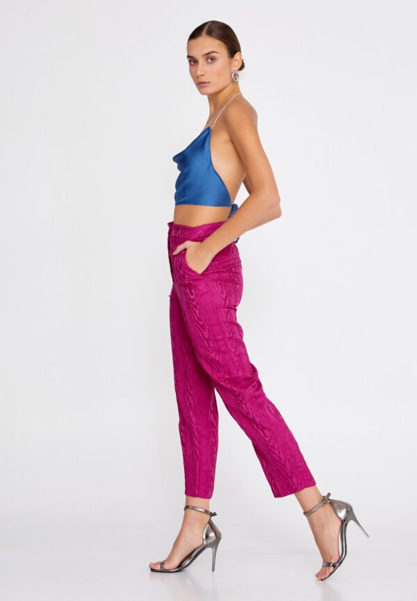 Regular Fit Fuchsia Pants - Image 3