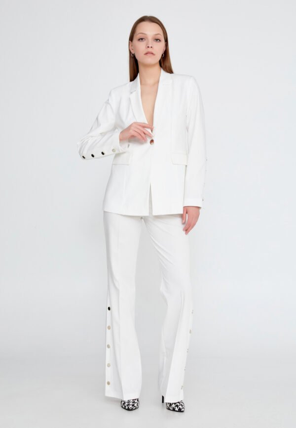 Long Sleeve Regular Ecru Suit - Image 4