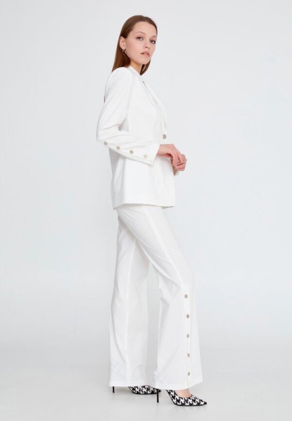 Long Sleeve Regular Ecru Suit - Image 2