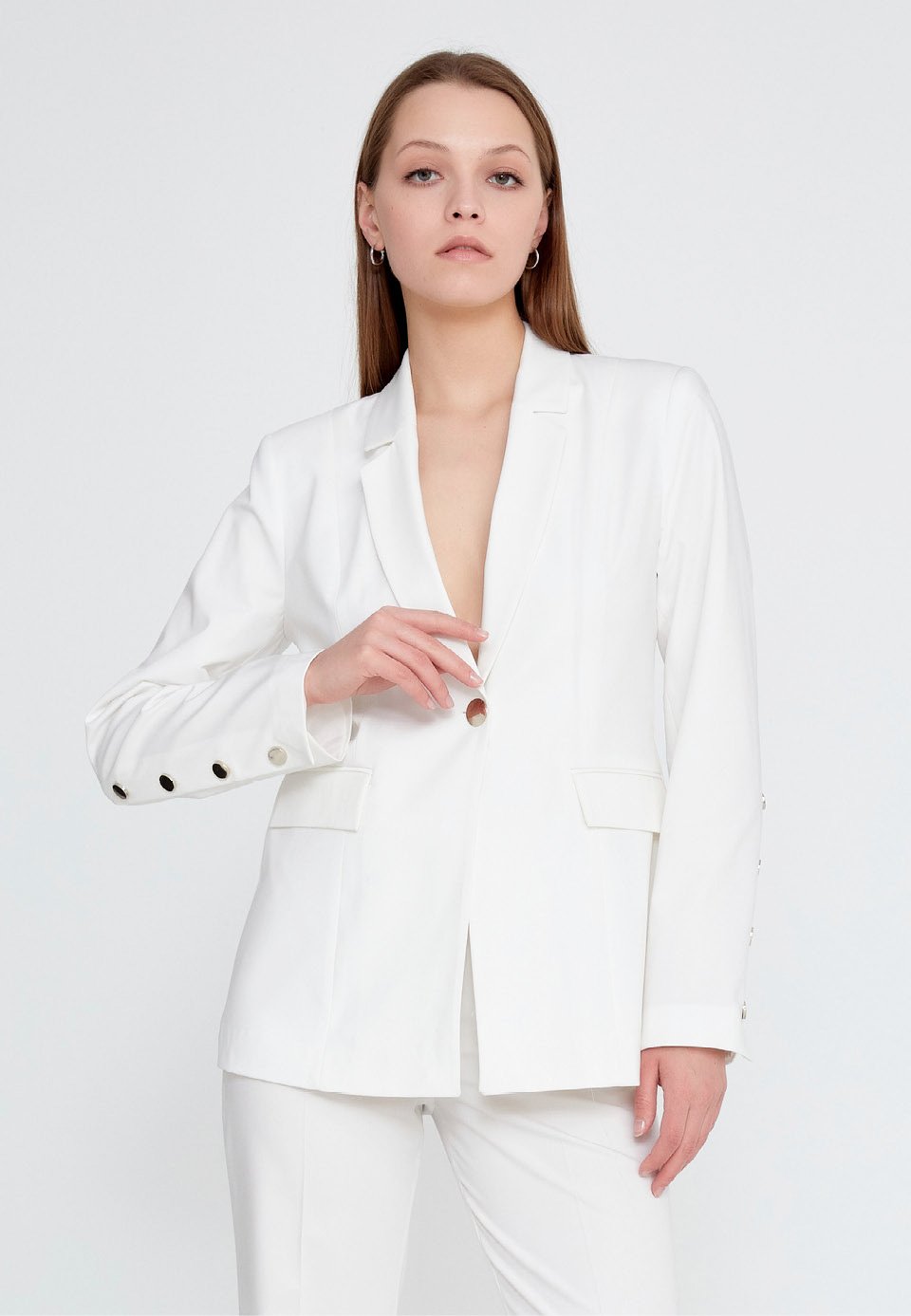 Long Sleeve Regular Ecru Suit