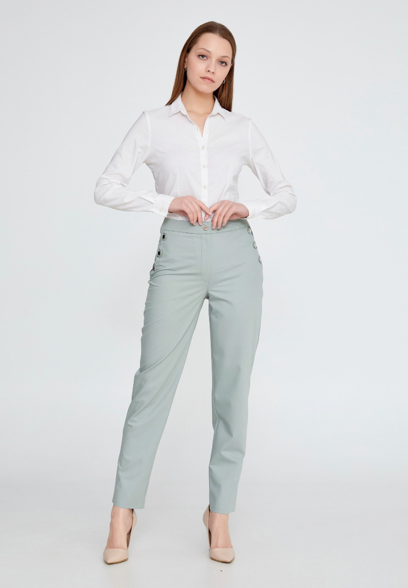 Regular Fit Regular Green Pants