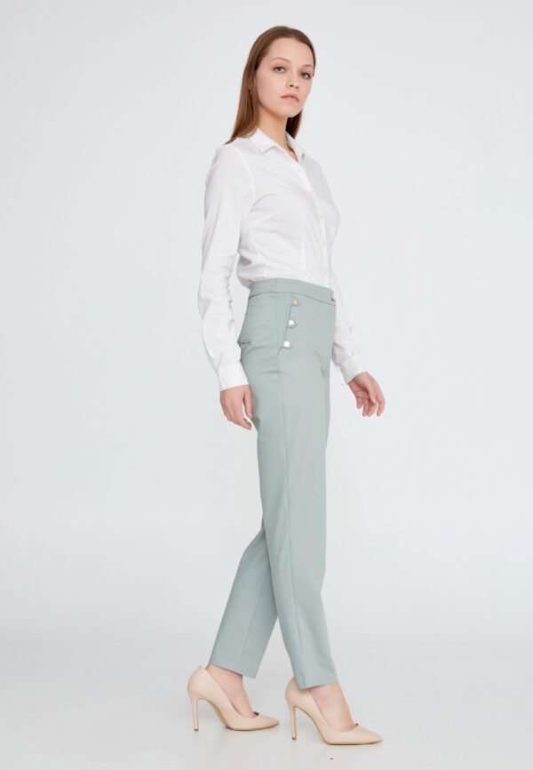 Regular Fit Regular Green Pants - Image 4