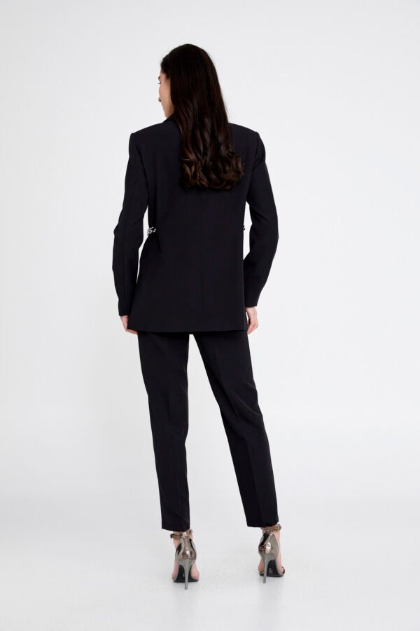 Long Sleeve Regular Black Suit - Image 4