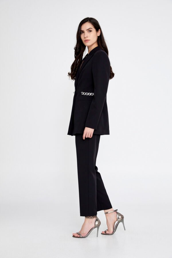 Long Sleeve Regular Black Suit - Image 3