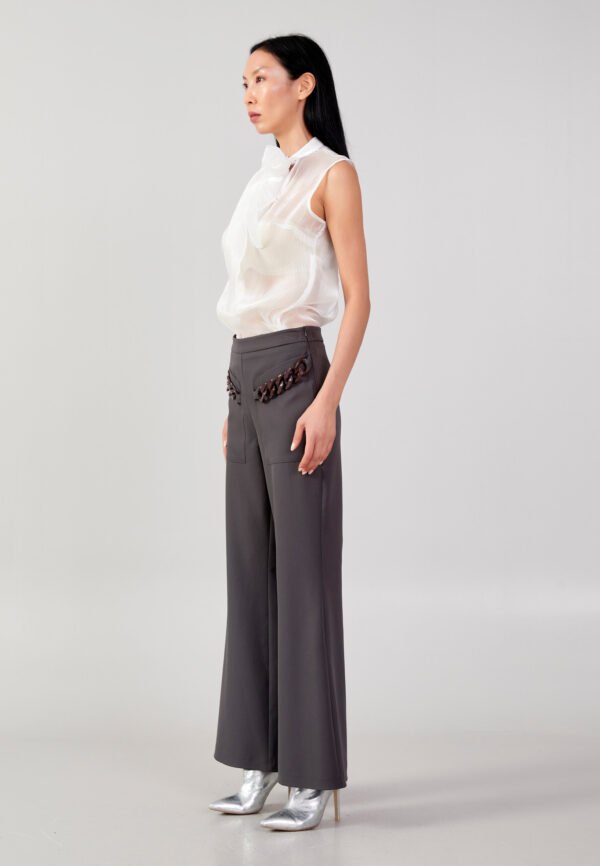 Regular Fit Regular Grey Pants - Image 4