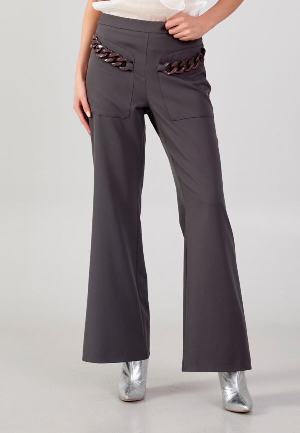 Regular Fit Regular Grey Pants - Image 5