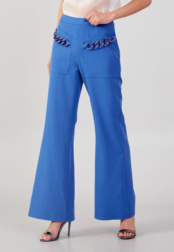 Regular Fit Regular Blue Pants - Image 5