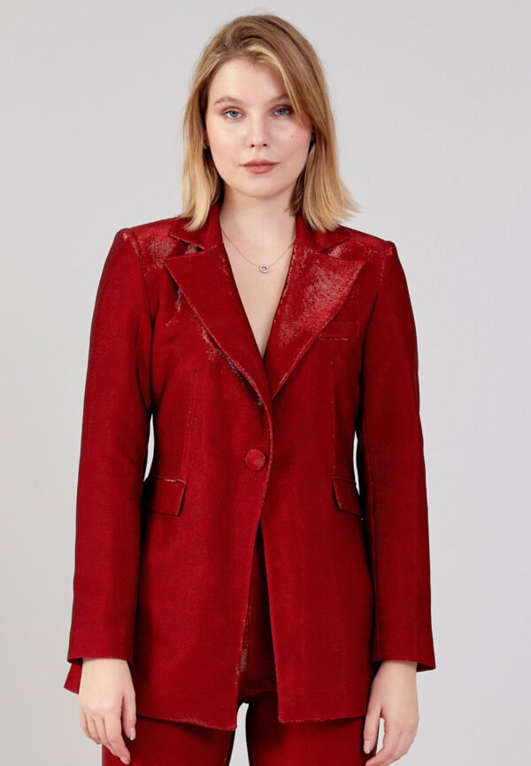 Long Sleeve Regular Red Suit