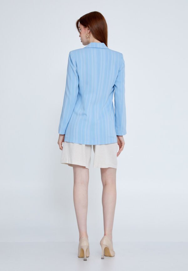 Long Sleeve Regular Blue Jacket - Image 3
