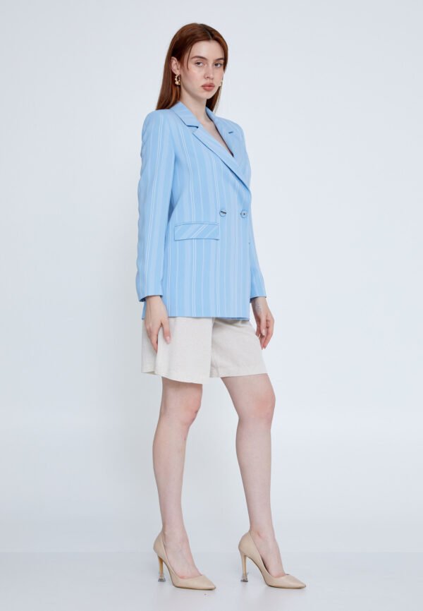 Long Sleeve Regular Blue Jacket - Image 2